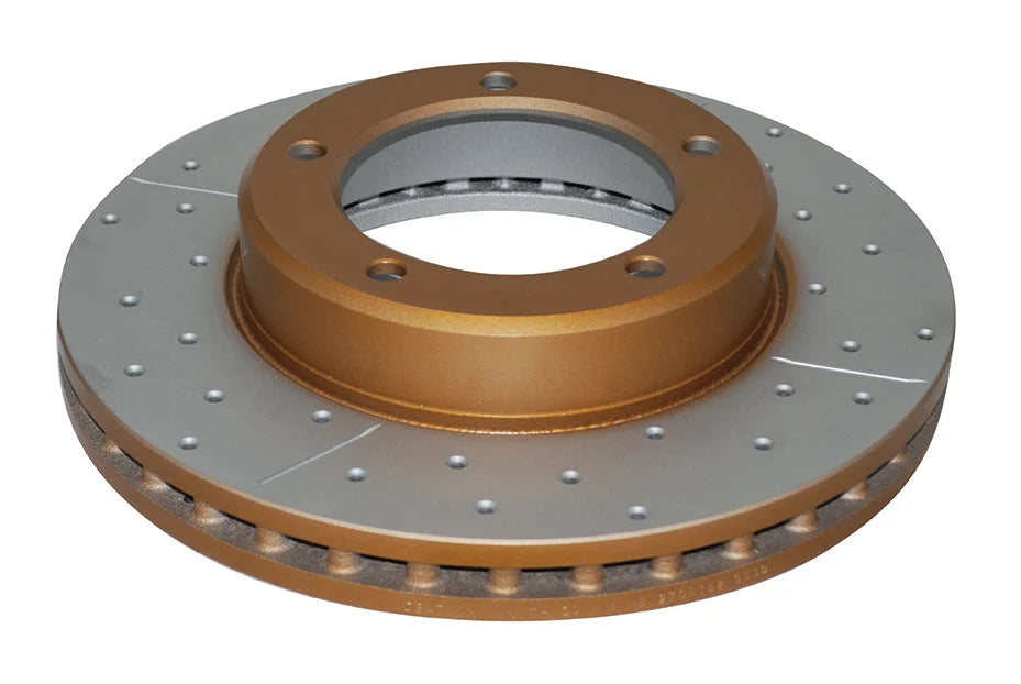 Front Cross-Drilled and Slotted Brake Rotor