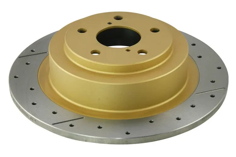 Rear Cross-Drilled and Slotted Brake Rotor