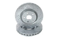 Cross-Drilled and Slotted Front Brake Rotor Set