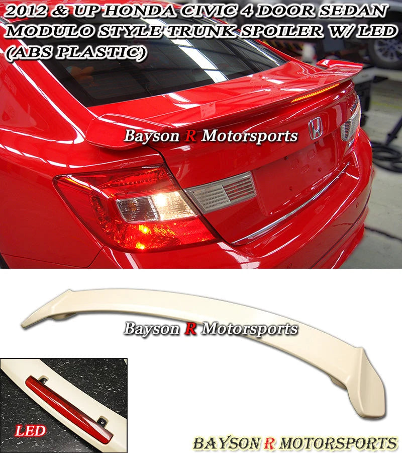 Mod Style Rear Spoiler with LED 3rd Brake Light