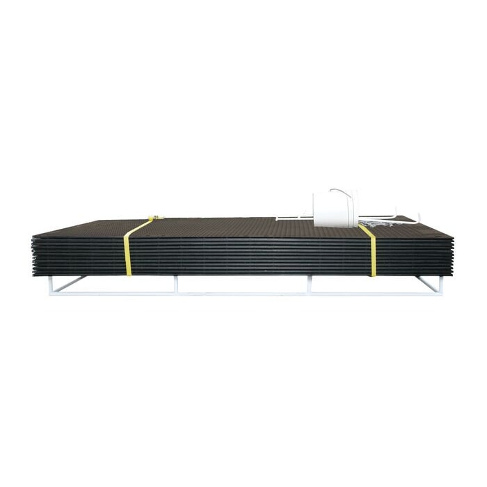 GROUND PROTECTION VERSAMAT 12 3FTX8FT MATS ONE SIDE SMOOTH BLACK W/ ACCESS