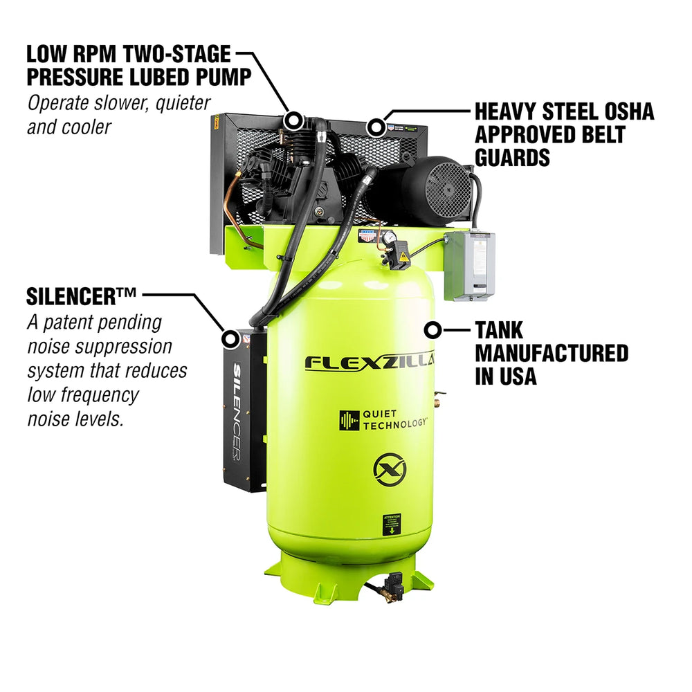 FZ AIR COMP STAT SPLASH 5HP 80GAL 230V 1PH
