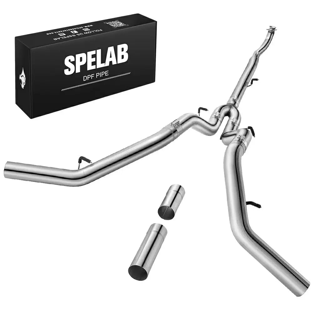 5" Downpipe Back Dual DPF Delete Race Pipe
