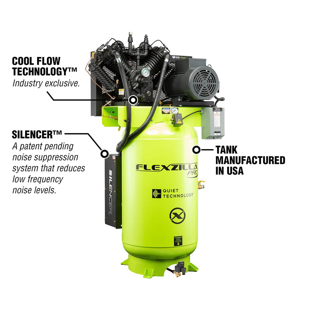 FZP AIR COMP STAT 7.5HP 80GAL 3PH 208V
