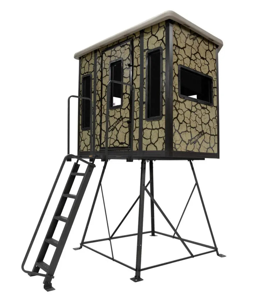 THE PENTHOUSE BOX BLIND / STEEL WALL CONSTUCTION / CRACKED MUD CAMO