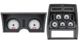 197882 CORVETTE VHX SYSTEM ANALOG CLOCK SILVER ALLOY STYLE FACE RED DISPLAY