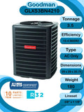 GLXS3B SINGLE STAGE 13.4 SEER2 SPLIT AIR CONDITIONER 3.5 TON NONCOMMUNICATING