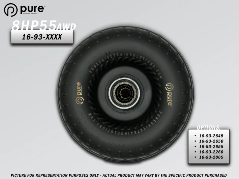 Pure Drivetrain 8HP55 High Performance Billet Race Torque Converter - 22/60 Stator - AWD