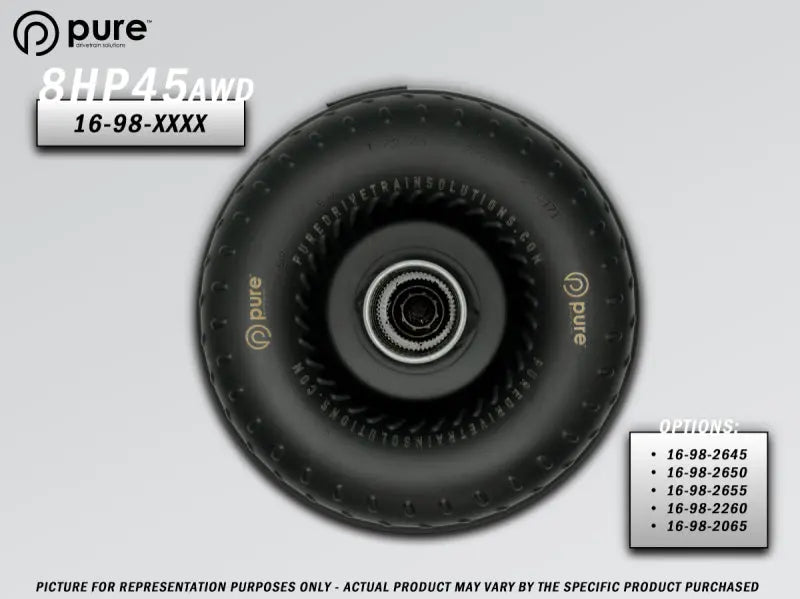 Pure Drivetrain 8HP45 High Performance Billet Race Torque Converter - 20/65 Stator - AWD