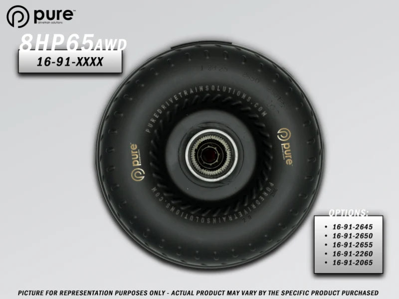 Pure Drivetrain 8HP65 High Performance Billet Race Torque Converter - 26/55 Stator - AWD