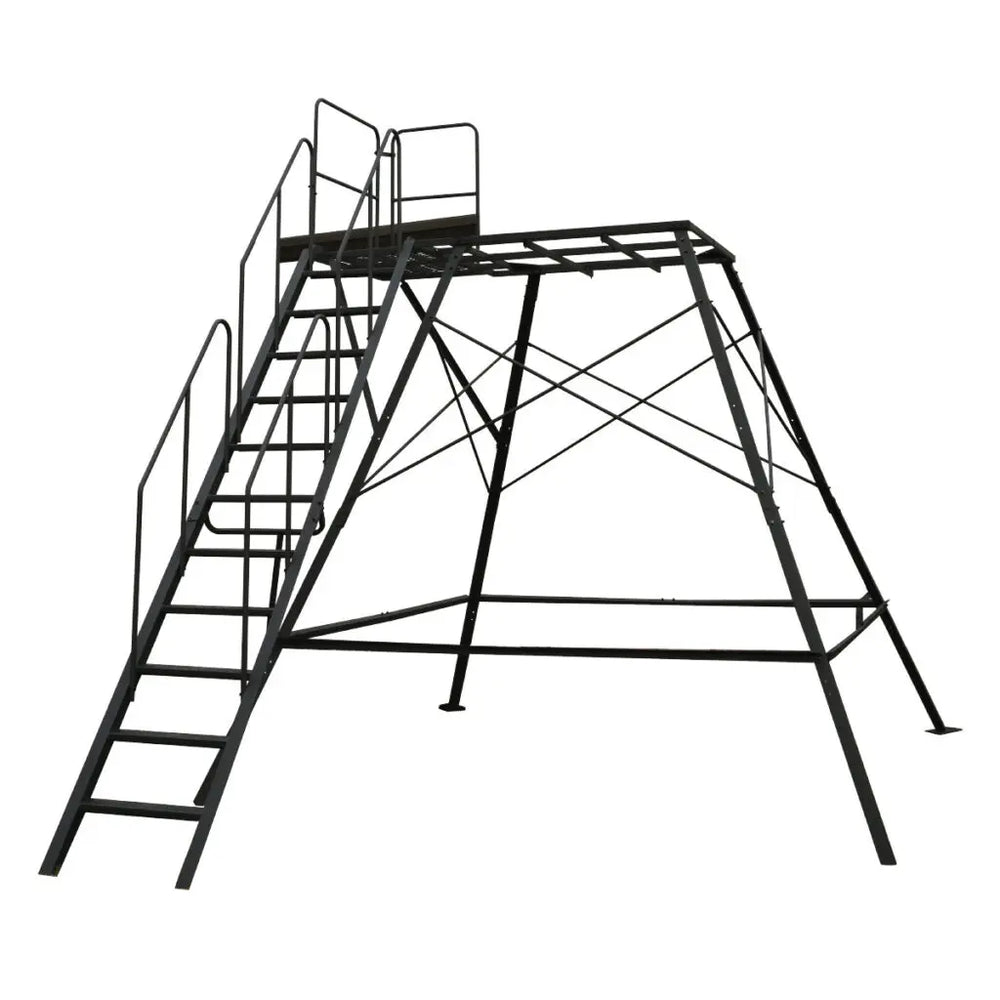 PREMIUM 10FT TOWER BASE WITH GRADUAL STAIRCASE (FOR USE W/ANY MUDDY BOX BLIND)