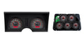 197882 CORVETTE VHX SYSTEM ANALOG CLOCK CARBON FIBER STYLE FACE RED DISPLAY