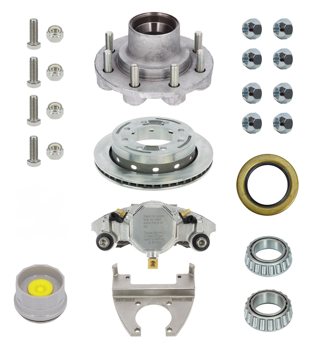 ONE WHEEL INTEGRAL 8000LB STAINLESS STEEL DISC BRAKES