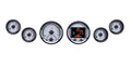 SIXPIECE UNIVERSAL ROUND HDX SYSTEM SILVER FACE