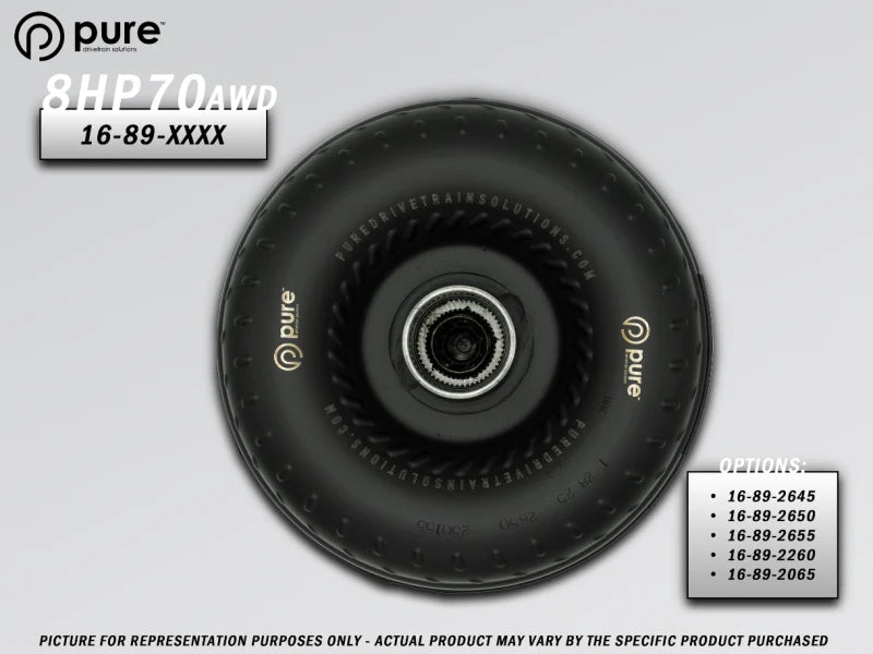 Pure Drivetrain 8HP70 High Performance Billet Race Torque Converter - 20/65 Stator - AWD