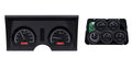 197882 CORVETTE VHX SYSTEM ANALOG CLOCK BLACK ALLOY STYLE FACE RED DISPLAY