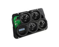 196877 CORVETTE VHX SYSTEM ANALOG CLOCK BLACK ALLOY STYLE FACE BLUE DISPLAY