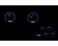 196877 CORVETTE VHX SYSTEM ANALOG CLOCK BLACK ALLOY STYLE FACE BLUE DISPLAY