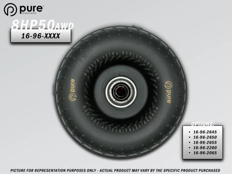 Pure Drivetrain 8HP50 High Performance Billet Race Torque Converter - 26/45 Stator - AWD