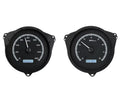 196877 CORVETTE VHX SYSTEM ANALOG CLOCK CARBON FIBER STYLE FACE BLUE DISPLAY