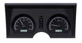 197882 CORVETTE VHX SYSTEM ANALOG CLOCK BLACK ALLOY STYLE FACE WHITE DISPLAY