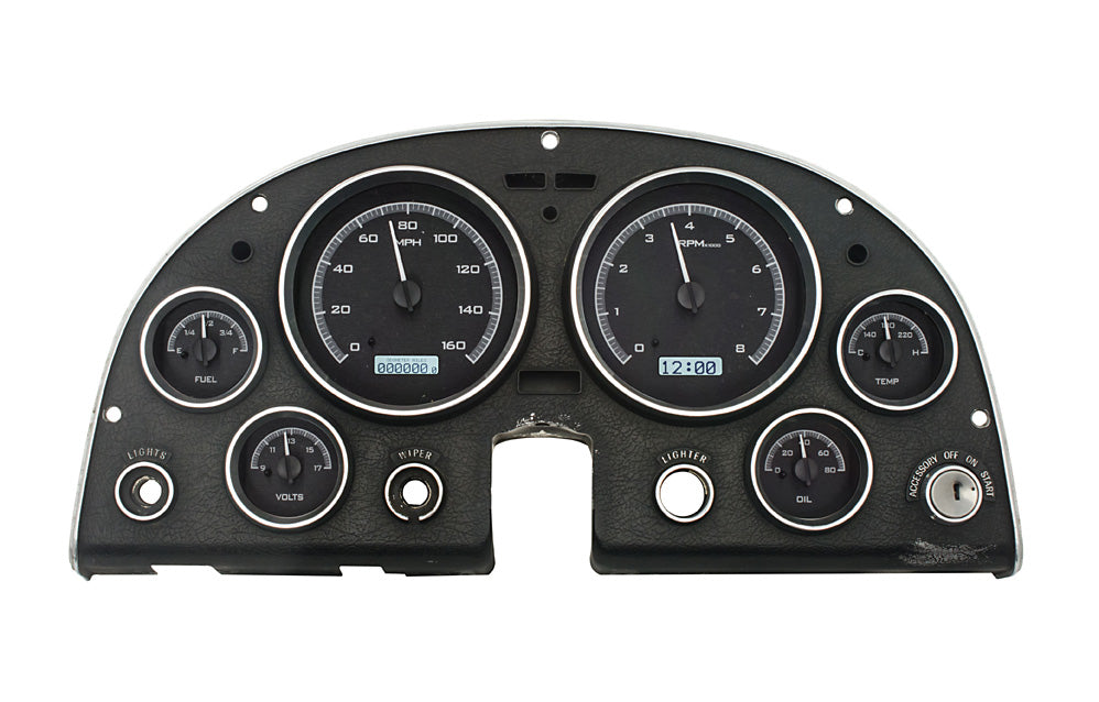 196367 CORVETTE VHX SYSTEM CARBON FIBER STYLE FACE BLUE DISPLAY