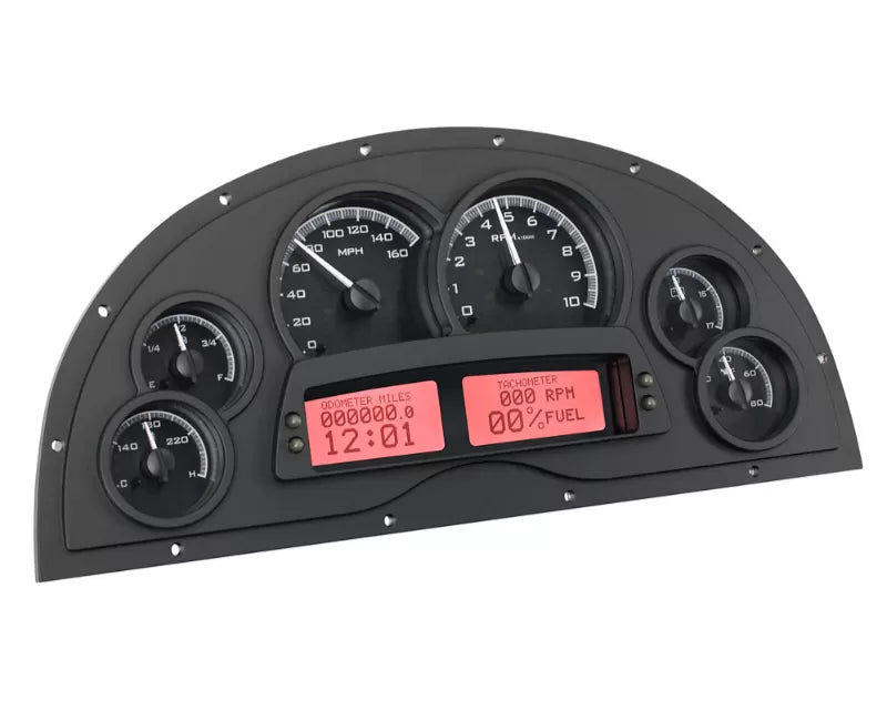 196769 CAMARO MARQUEZ DESIGNS DASH VHX SYSTEM BLACK ALLOY STYLE FACE RED DISP