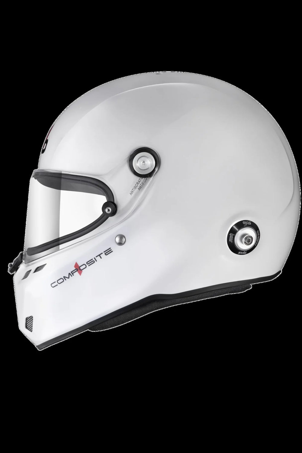 STILO ST6 FN COMPOSITE WHITE AUTO RACING HELMET 55 SA2025