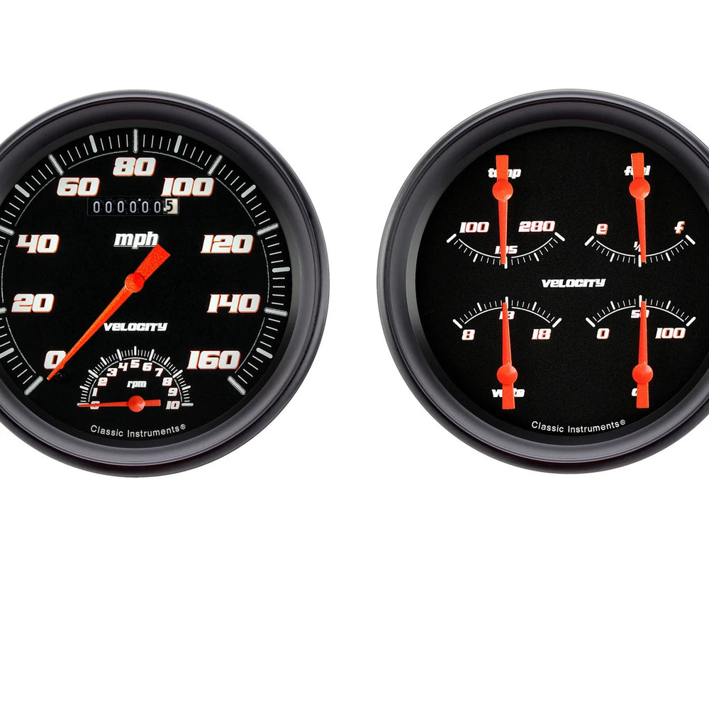 Classic Instruments VELOCITY BLACK SPEEDTACH/QUAD SET-GM VS62BBPF