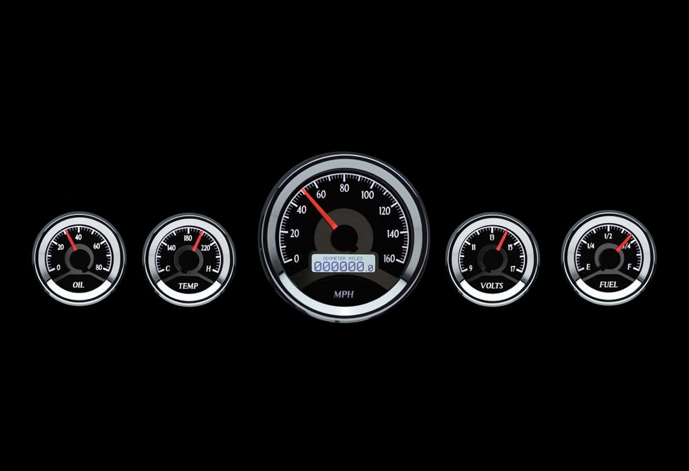 6PIECE ROUND UNIVERSAL VHX SYSTEM SILVER ALLOY STYLE FACE RED DISPLAY
