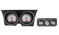 1967 CAMARO W/ CONSOLE GAUGES VHX SYSTEM SILVER ALLOY STYLE FACE RED DISPLAY