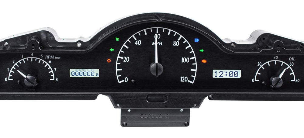 195051 MERCURY VHX SYSTEM BLACK ALLOY STYLE FACE WHITE DISPLAY