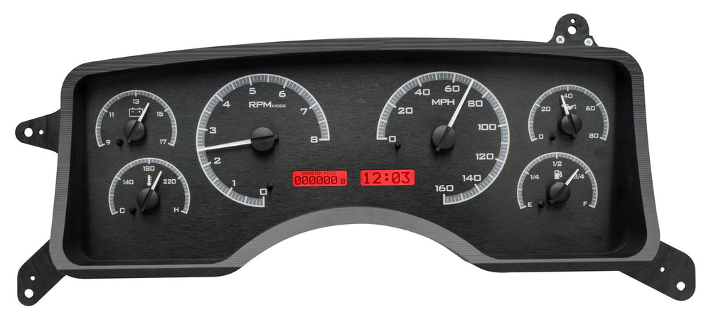 199093 MUSTANG VHX SYSTEM BLACK ALLOY STYLE FACE RED DISPLAY