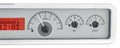 RECTANGLE UNIVERSAL VHX SYSTEM SILVER ALLOY STYLE FACE RED DISPLAY