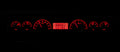 RECTANGLE UNIVERSAL VHX SYSTEM SILVER ALLOY STYLE FACE RED DISPLAY