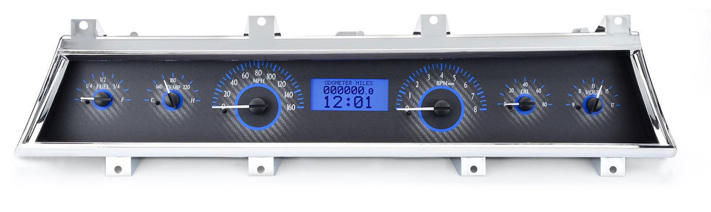 196667 CHEVELLE VHX SYSTEM CARBON FIBER STYLE FACE BLUE DISPLAY