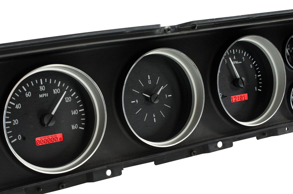 1967 IMPALA/CAPRICEVHX SYSTEM BLACK ALLOY STYLE FACE RED DISPLAY