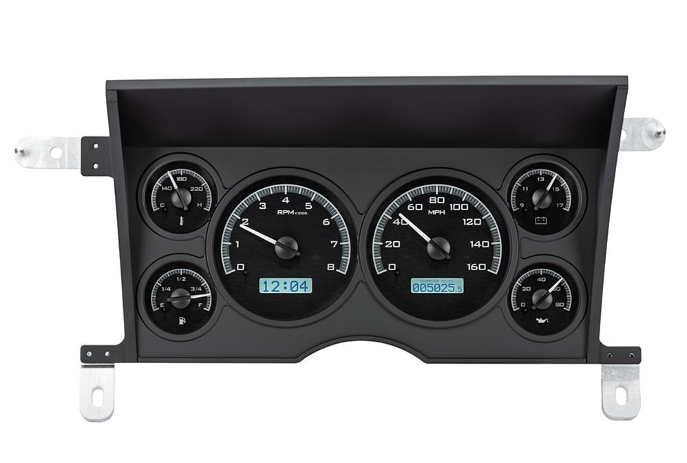 198693 CHEVY S10/GMC S15 VHX SYSTEM BLACK ALLOY STYLE FACE WHITE DISPLAY