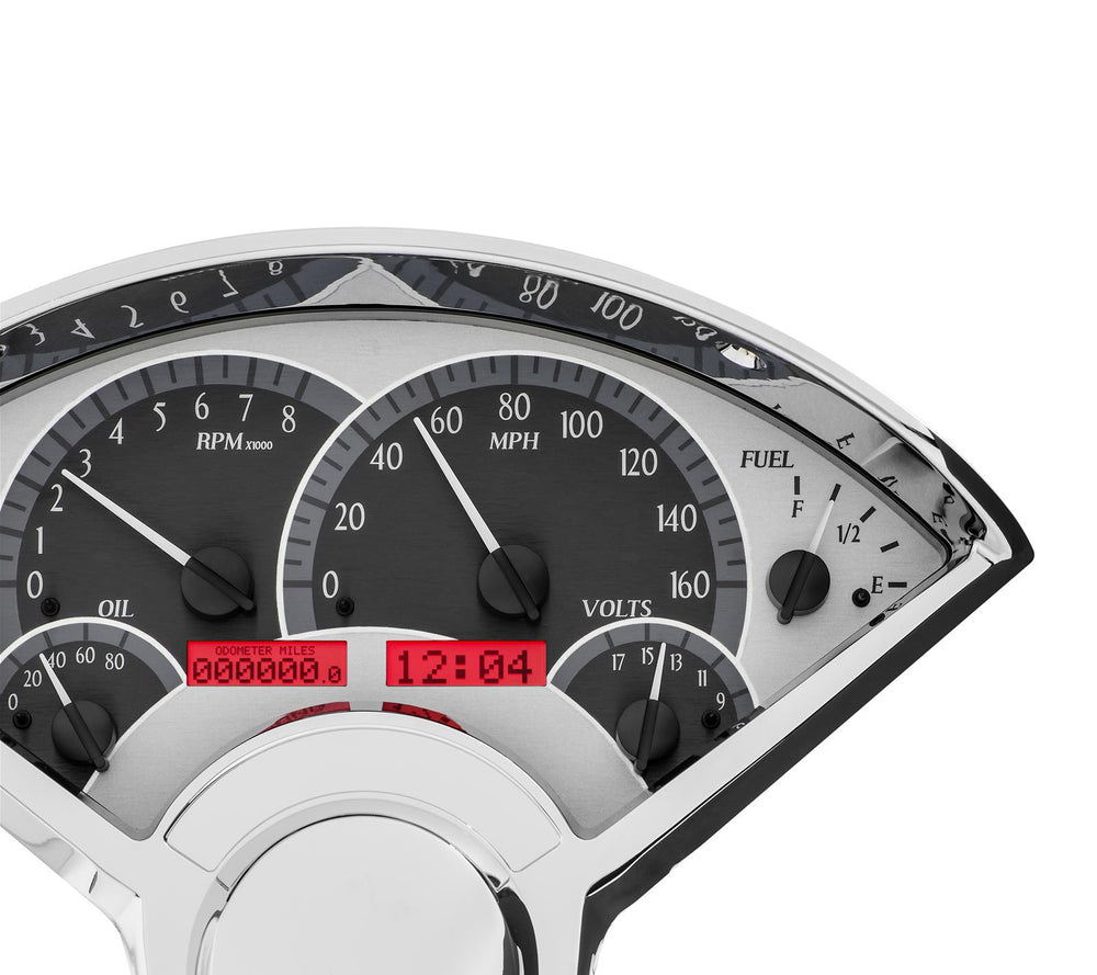 195556 CHEVY CAR VHX SYSTEM SILVER ALLOY STYLE FACE RED DISPLAY