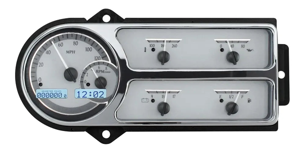 194850 FORD TRUCK VHX SYSTEM SILVER ALLOY STYLE FACE WHITE DISPLAY