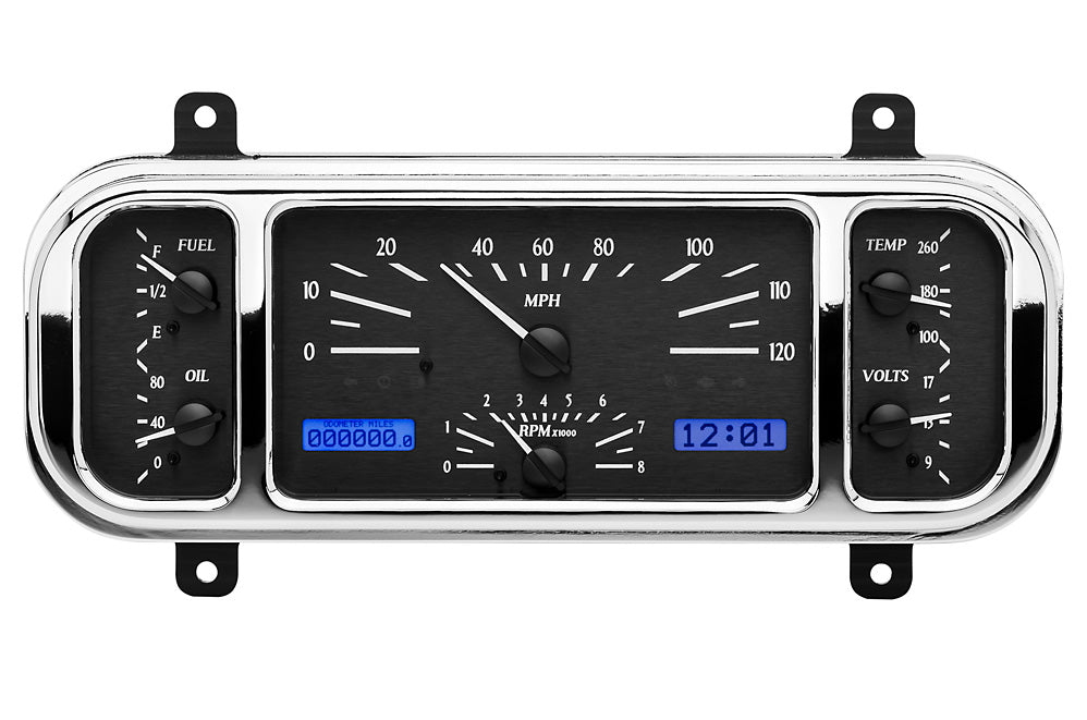 193738 CHEVY CAR VHX SYSTEM BLACK ALLOY STYLE FACE WHITE DISPLAY