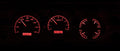 1964 65 CHEVELLE VHX SYSTEM BLACK ALLOY STYLE FACE RED DISPLAY