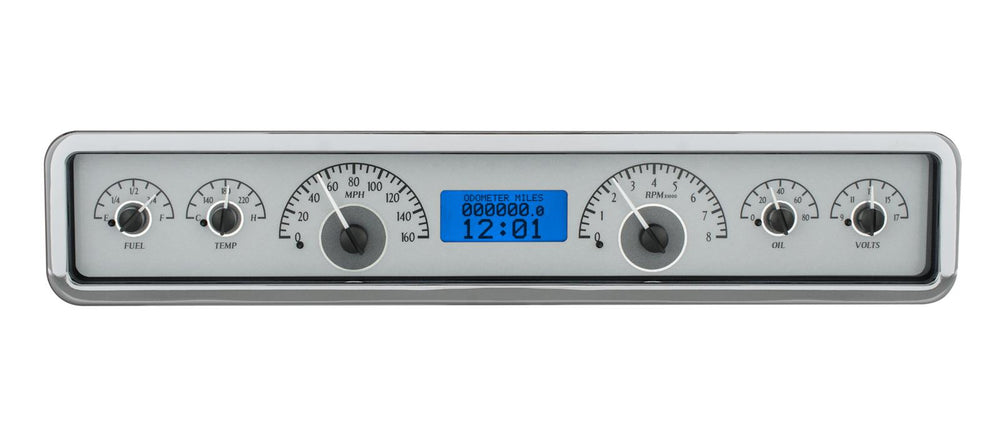 RECTANGLE UNIVERSAL VHX SYSTEM SILVER ALLOY STYLE FACE BLUE DISPLAY