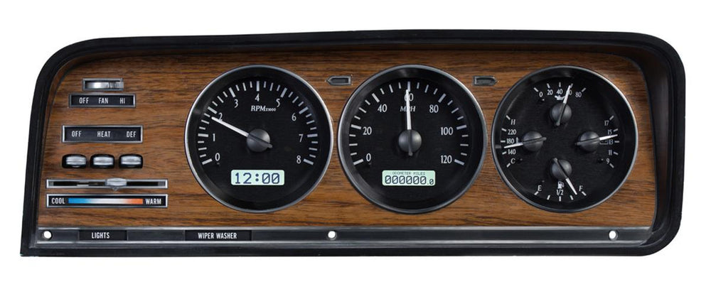 197385 WAGONEER/JTRUCKS VHX SYSTEM BLACK ALLOY STYLE FACE WHITE DISPLAY