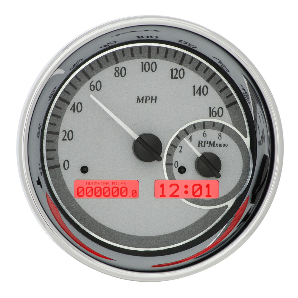 5PIECE ROUND UNIVERSAL VHX SYSTEM SILVER ALLOY STYLE FACE RED DISPLAY