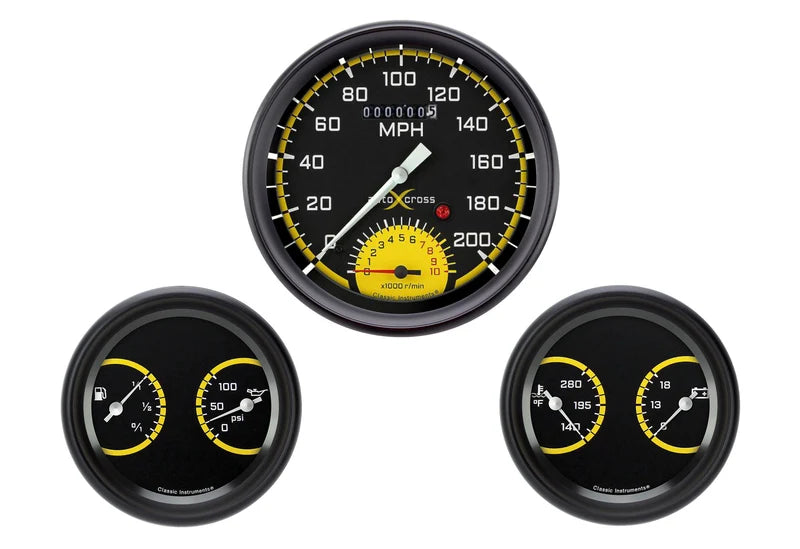 Classic Instruments AUTO CROSS YLW 5 SPEEDTACH 2 - 3 DUAL AX61YBPF
