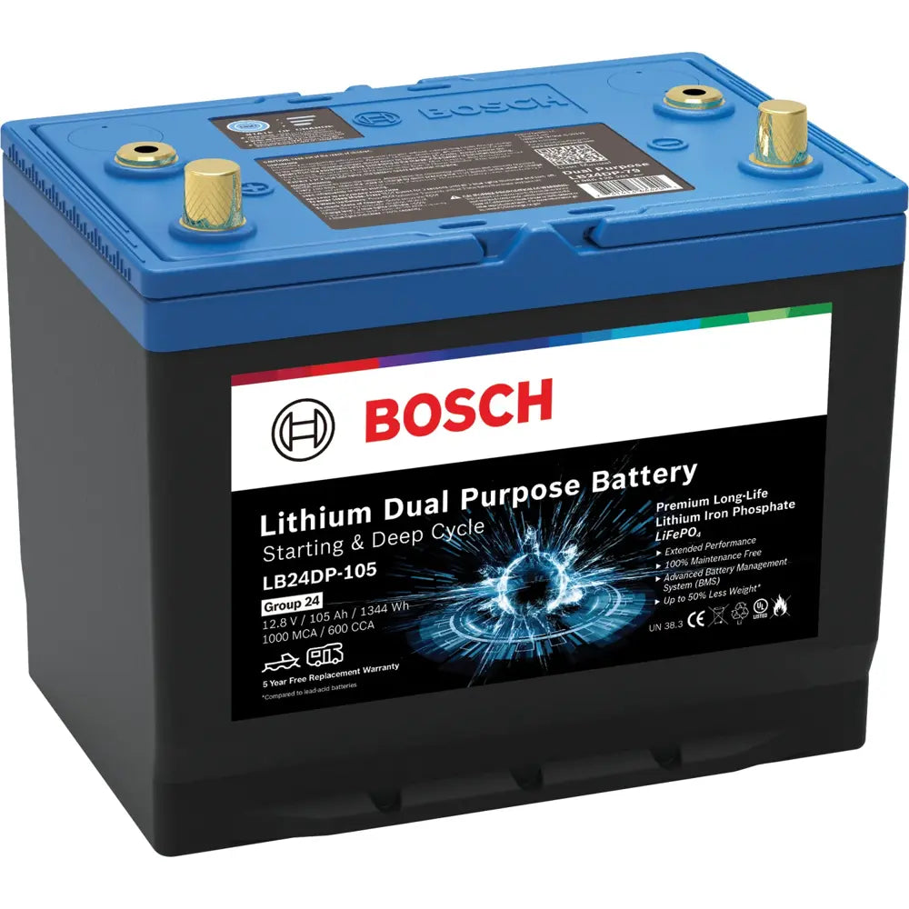 LITHIUM DUAL PURPOSE STARTING & DEEP CYCLE MARINE/RV BATTERY 12V 105AH