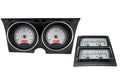1968 CAMARO W/ CONSOLE GAUGES VHX SYSTEM SILVER ALLOY STYLE FACE RED DISPLAY