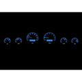 6PIECE ROUND UNIVERSAL VHX SYSTEM BLACK ALLOY STYLE FACE BLUE DISPLAY