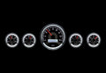 6PIECE ROUND UNIVERSAL VHX SYSTEM BLACK ALLOY STYLE FACE BLUE DISPLAY